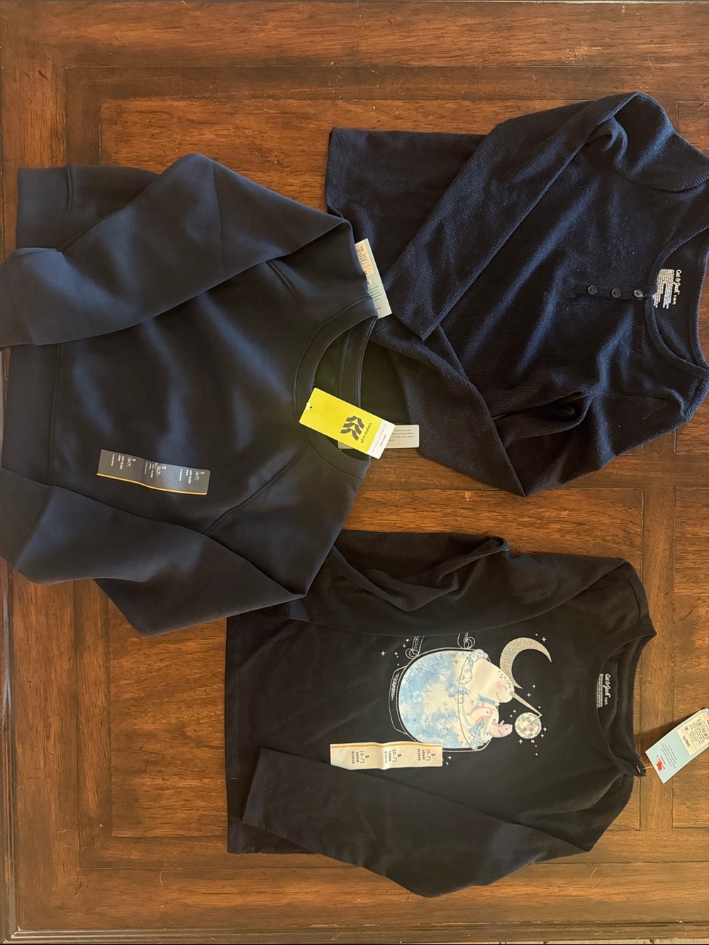 Girls Long Sleeve Tops & Crew pullover- Size 6/7